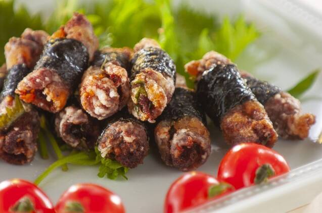 ビールに合う豚の磯辺揚げ