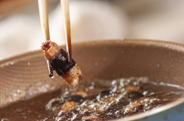 ビールに合う豚の磯辺揚げの作り方の手順5