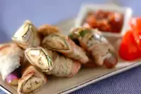 ナスと大葉の豚肉巻き