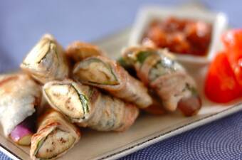 ナスと大葉の豚肉巻き