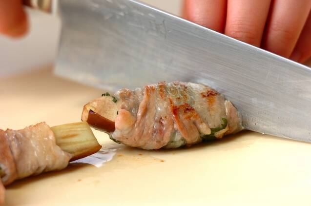 ナスと大葉の豚肉巻きの作り方の手順5