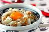 卵のせイカ納豆丼の作り方の手順