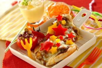 カレーナンピザプレート