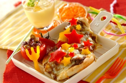 カレーナンピザプレート