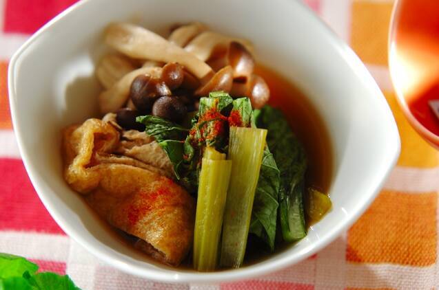 青菜と油揚げのサッと煮