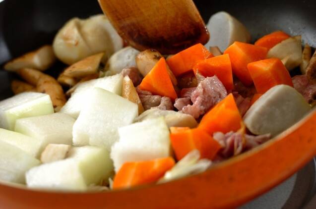 たっぷり野菜の年越しそばの作り方の手順5