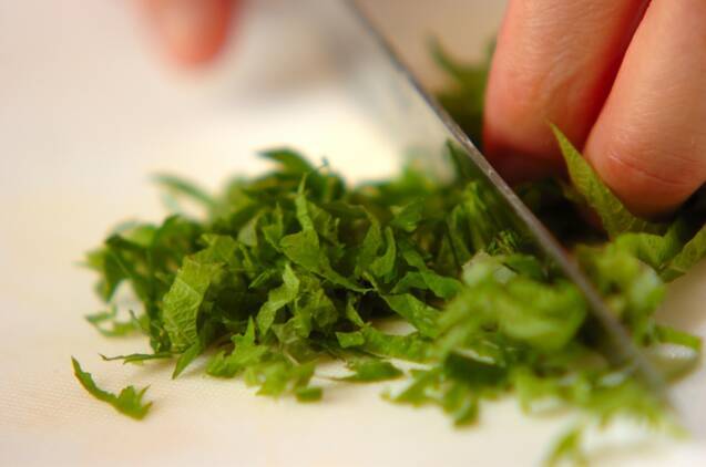 ハンペンのしそマヨ焼きの作り方の手順1