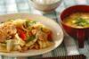 野菜炒め・コーンスープの作り方の手順