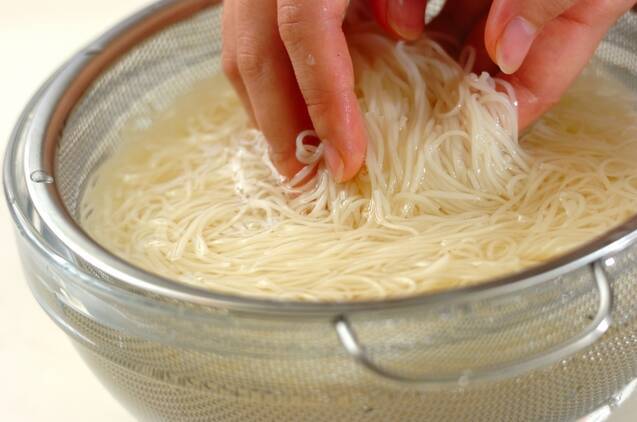 冷たい担々麺風つけ麺の作り方の手順4