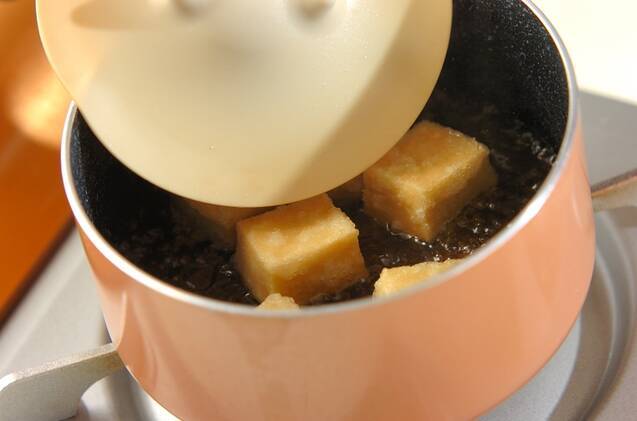 高野豆腐の揚げ煮の作り方の手順3