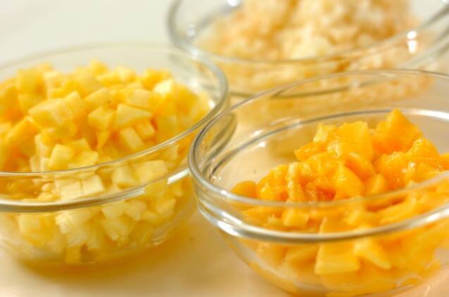 トロピカルフルーツのミックスジャムの作り方の手順1