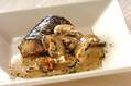 焼きサバのキノコクリームソース