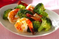 エビとブロッコリーの塩炒め