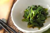 ホウレン草と春菊のからし和え