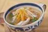 チキンボーンブロスで具だくさんの春雨スープの作り方の手順