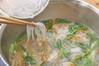 チキンボーンブロスで具だくさんの春雨スープの作り方の手順5
