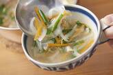 チキンボーンブロスで具だくさんの春雨スープの作り方4