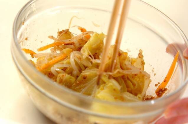 ゆで野菜のゴマ和えの作り方の手順6