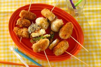 節約！豚こまの揚げない串カツ by松本 知恵さん