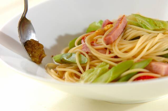 ベーコンと春野菜のスープスパゲティーの作り方の手順6
