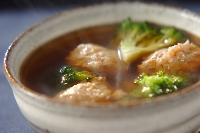 鶏団子とブロッコリーのスープのレシピ 作り方 E レシピ 料理の