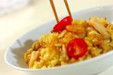 炊飯器でパエリア風ピラフの作り方9