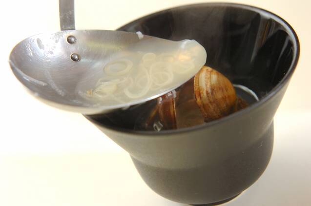 アサリと白ネギのスープの作り方の手順4