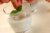 ライチのココナッツミルクフロートの作り方2