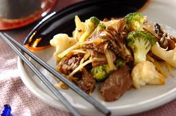 牛肉と野菜の炒め物