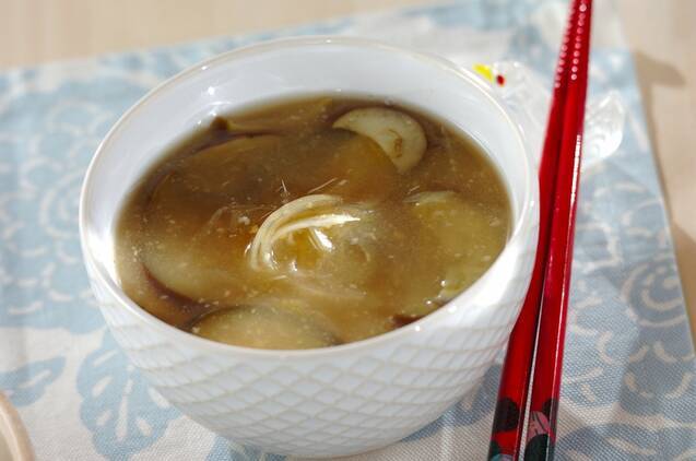 ナスとミョウガのみそ汁