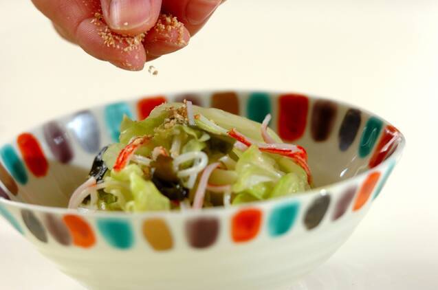 キャベツの酢の物風サラダの作り方の手順4