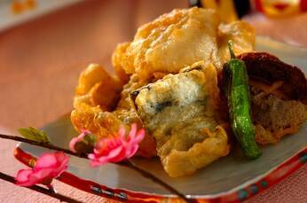 サワラの天ぷら山椒塩添え