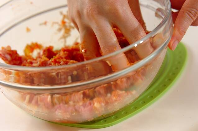 豚キムチのにぎり焼きの作り方の手順3