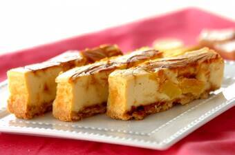 パイナップルのキャラメルお豆腐チーズケーキ