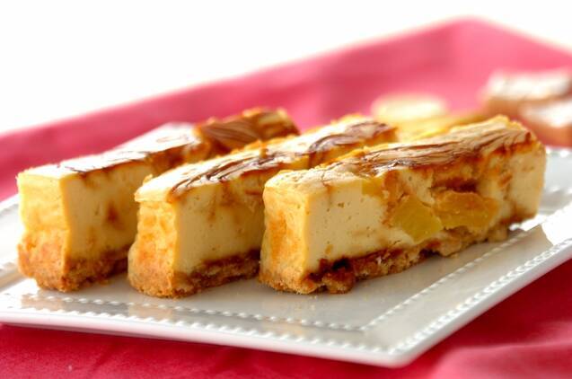 パイナップルのキャラメルお豆腐チーズケーキ