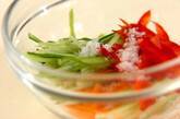 糸寒天の中華サラダの作り方1