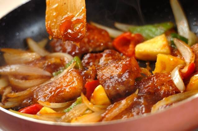 豚バラ肉の酢豚の作り方の手順4