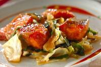 鮭とキャベツのみそ炒め