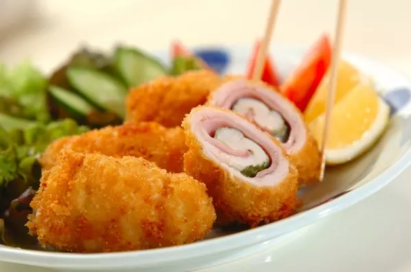 ささ身のいろいろロールフライの作り方3