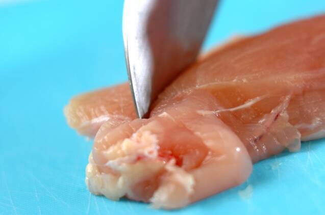 お月見チキンバーガーの作り方の手順1