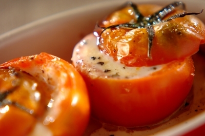 チーズイン焼きトマト 副菜 レシピ 作り方 E レシピ 料理のプロが作る簡単レシピ