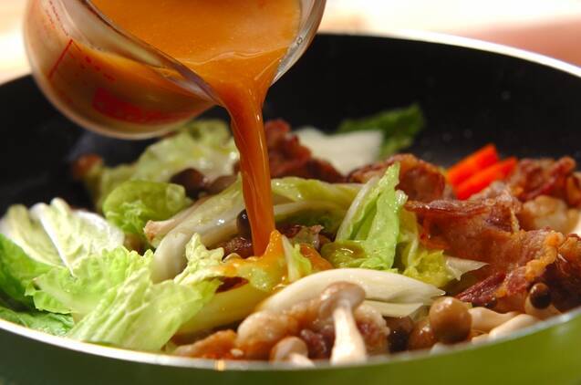 豚肉と白菜のみそ煮の作り方の手順4