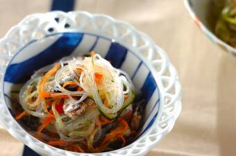 オイルサーディン入り春雨サラダ
