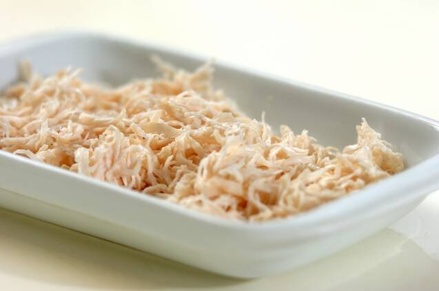 鶏ささ身と玉ネギのジュリエンヌ・スープの作り方の手順5