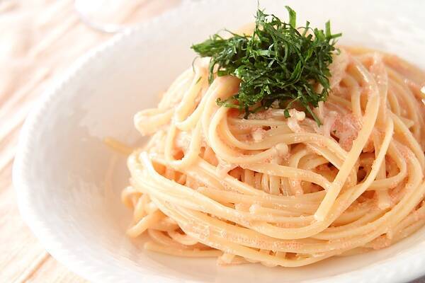 明太クリームパスタ