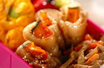 カボチャの豚肉巻き