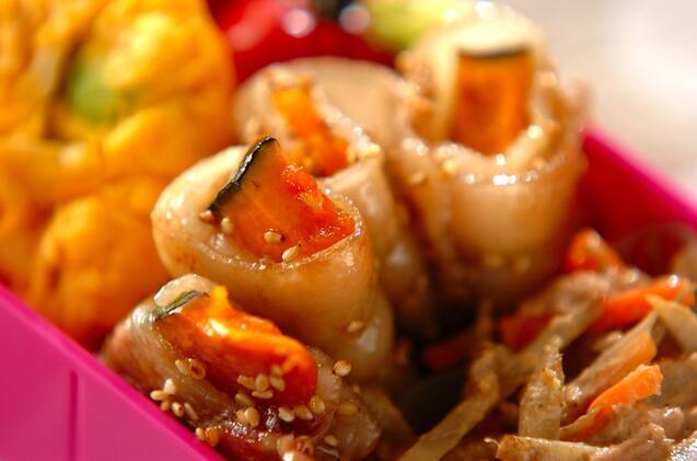 カボチャの豚肉巻き