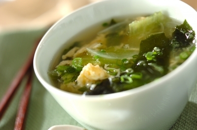 レタスのふんわり卵スープ レシピ 作り方 E レシピ 料理のプロが作る簡単レシピ