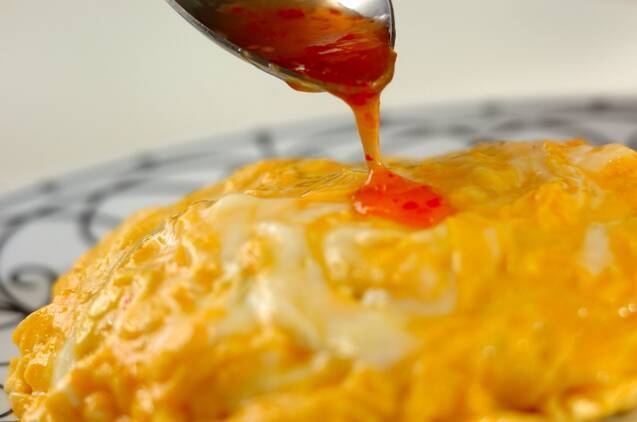 エビのピリ辛オムライスの作り方の手順6