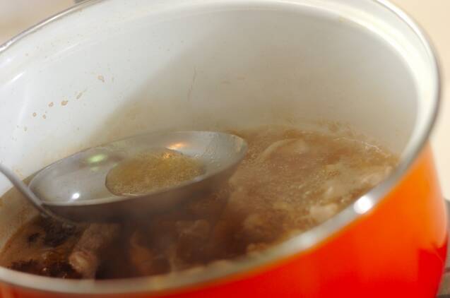 豚しゃぶ煮麺の作り方の手順1